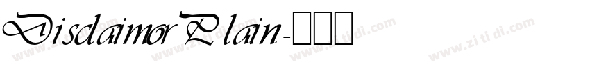 Disclaimor Plain字体转换